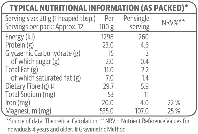 Tony Ferguson Organic Cacao Powder Nutritable, 250g