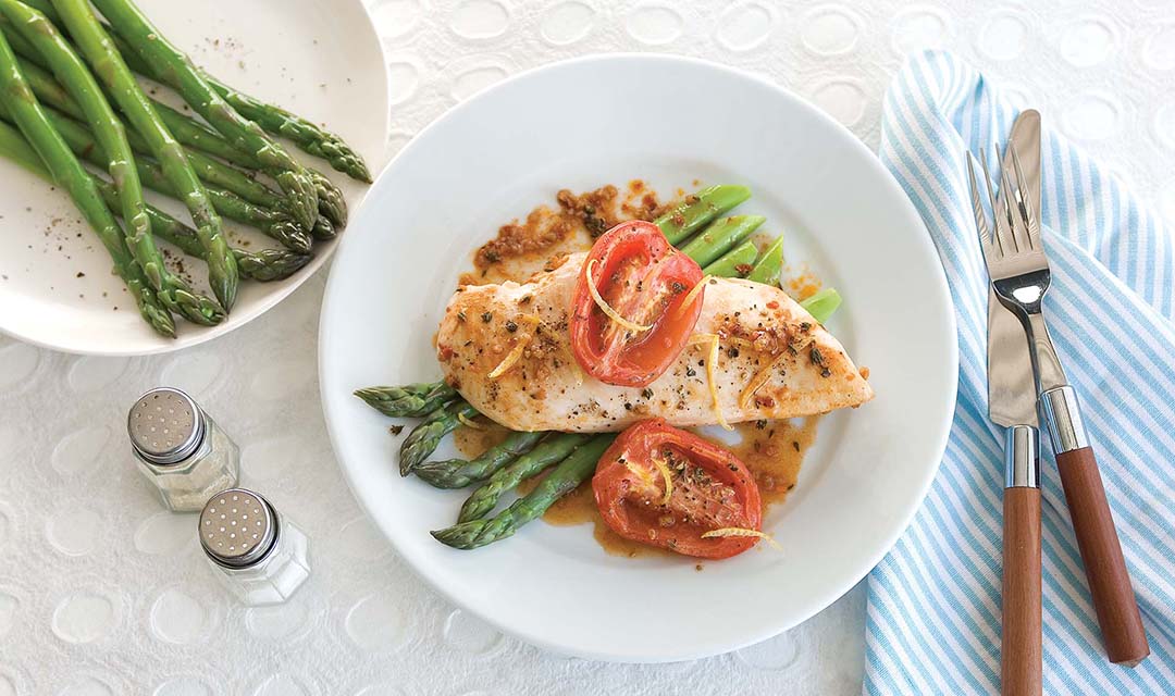 Chicken with Oven Roasted Tomatoes