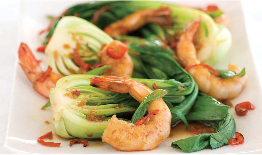 Prawns with Bok Choy