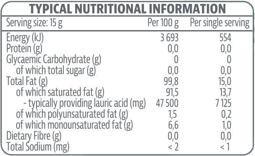 Tony Ferguson Odourless Coconut Oil Nutritable, 350ml