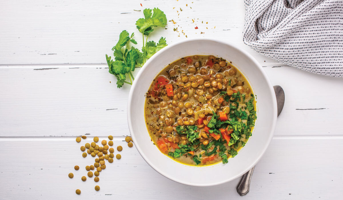 Spicy Cape Malay Lentil Curry with Cauliflower Rice