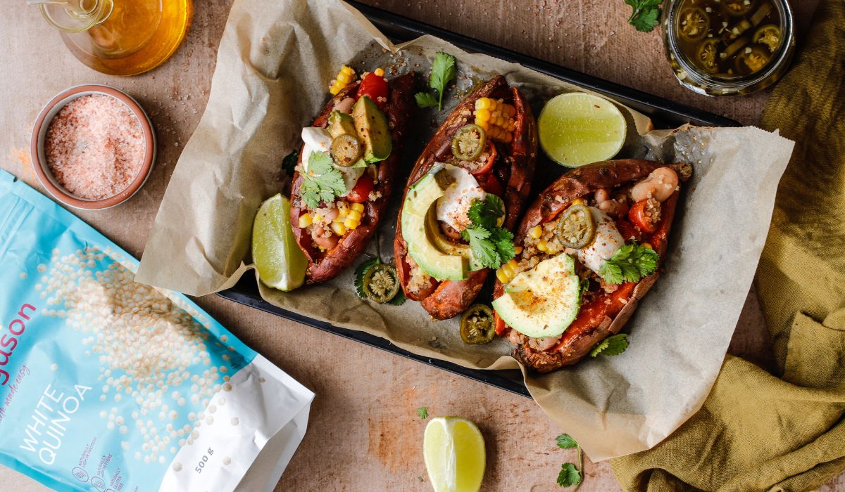 Quinoa Stuffed Sweet Potatoes